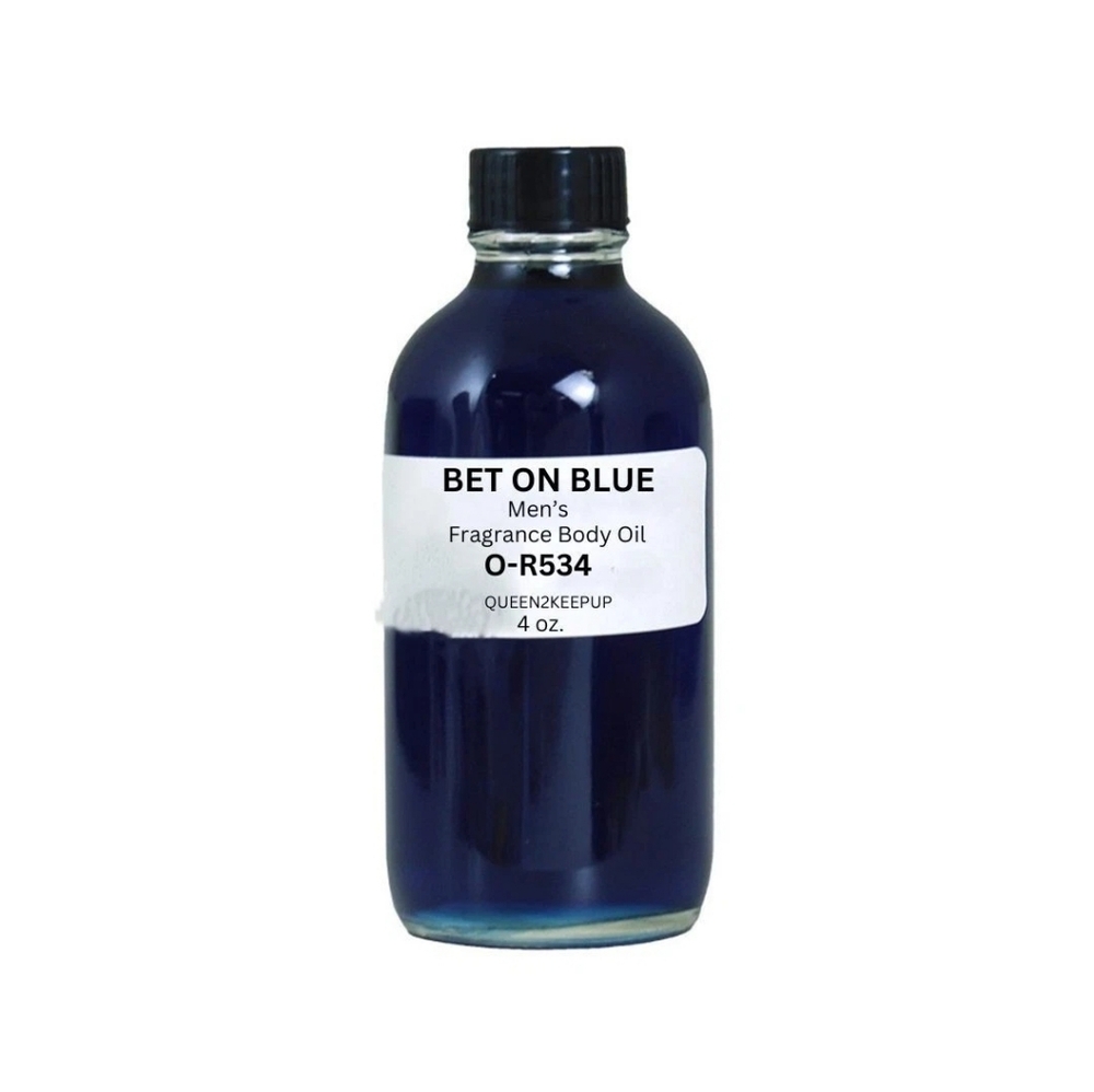 Bet on Blue (Men) Body Oil 4 oz Fragrance All Natural Pure Uncut Scent